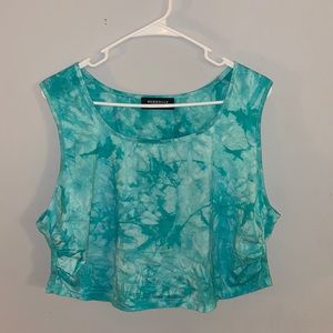 Turquoise Tie dye Crop Top